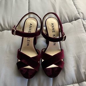 Velvet Maroon Anne Klein Heels